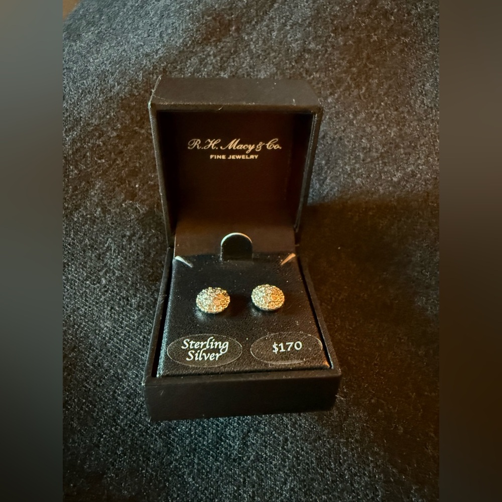 Macy's Diamond Sterling Silver Earrings